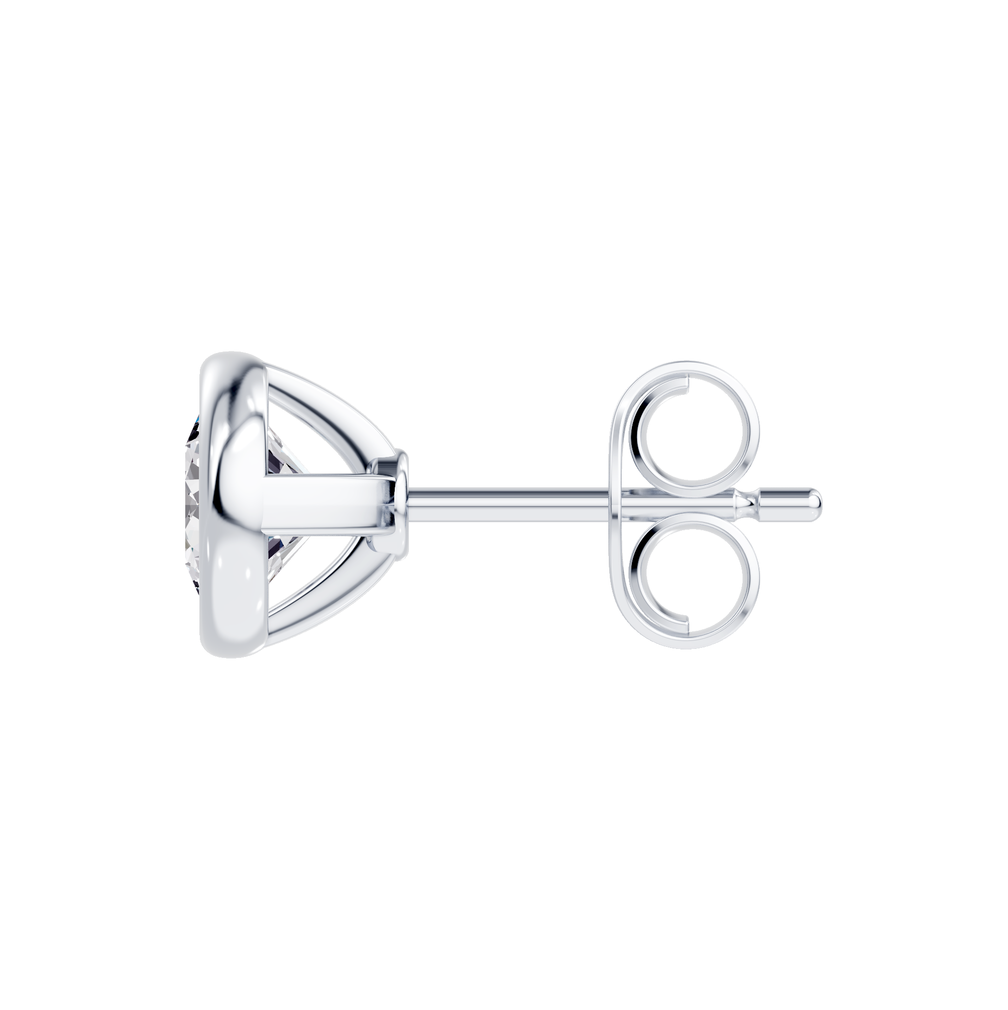 14K White Gold Modern Bezel-Set Lab Diamond Stud Earrings (1.00ct. tw.)